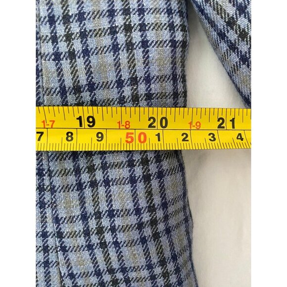 LAUREN RALPH LAUREN, Men's checkered suit jacket, by Linen, Blue. NWT. - Picture 8 of 8